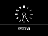 BBC 1 Clock from 1969 with no 'COLOUR' legend (2K)