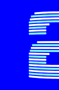 BBC 2 - stripy cylinder ident - blue (2K)