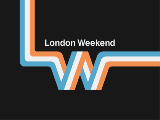 London Weekend logo with light blue, white and orange stripes (5K)