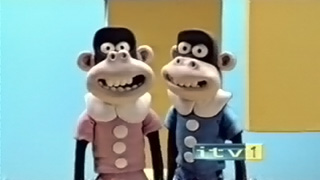 ITV1 Creature Comforts ident featuring two monkeys (17K)