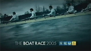 The Boat Race 2005 - Break Bumper - a boat being rowed (11K)