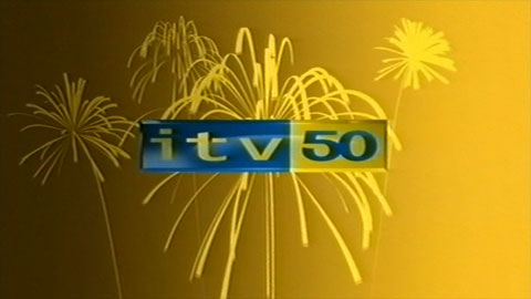 ITV50 fireworks ident with yellow background (21K)