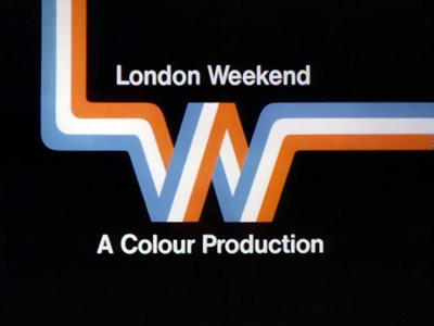 London Weekend - A Colour Production with a symbol made up of a stripe of light blue, white and orange (20K)
