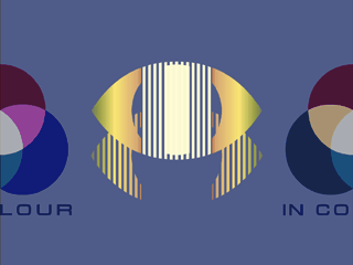 ATV yellow double-eye symbol in the middle, with light spots and IN COLOUR caption either side