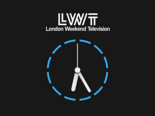 LWT clock with its logo above it