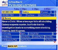 SkyGuide - highlight a programme and get information on it (15K)