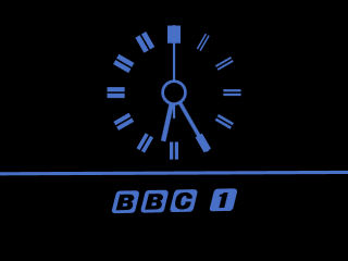 BBC 1 Clock from 1972 without the COLOUR legend